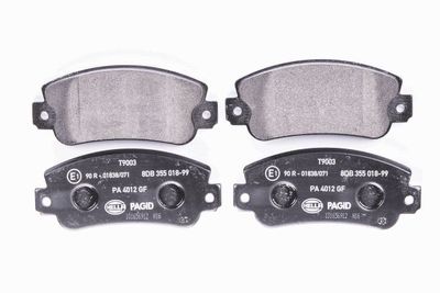 Комплект тормозных колодок, дисковый тормоз HELLA 8DB 355 018-991 для SEAT PANDA