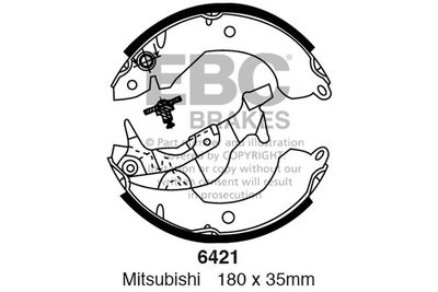 Комплект тормозных колодок EBC Brakes 6421 для MITSUBISHI COLT