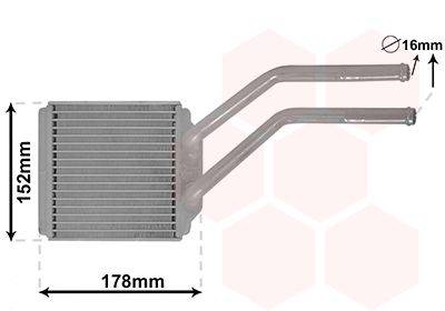 VAN WEZEL 18006614 Радиатор печки  для FORD TRANSIT (Форд Трансит)