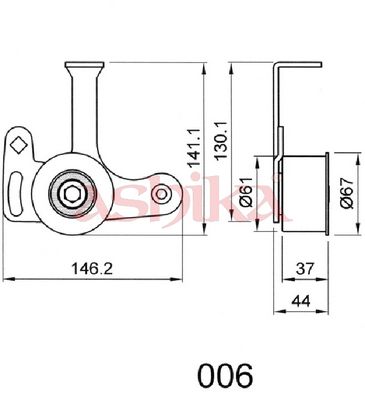 MECANISM TENSIONARE CUREA DISTRIBUTIE ASHIKA 4500006 1