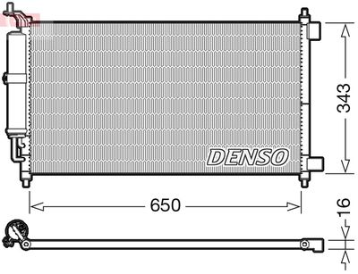 DENSO DCN46007 Радиатор кондиционера  для NISSAN TIIDA (Ниссан Тиида)