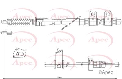 Cable Pull, parking brake APEC CAB1345