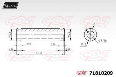 MAXTECH 71810209 Ремкомплект тормозного суппорта для FORD FOCUS II (DA_, HCP, DP) 2.5 RS