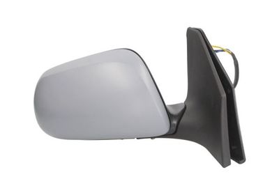 Zijspiegel Rechts (elektrisch, in reliëf, met verwarming, under-coated) past: TOYOTA AVENSIS T25 04.03-06.06