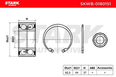 комплект колесен лагер STARK SKWB-0180151