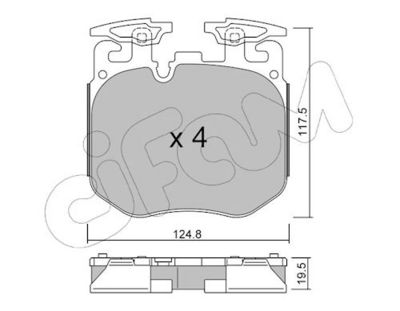 Bremsbelagsatz, Scheibenbremse
