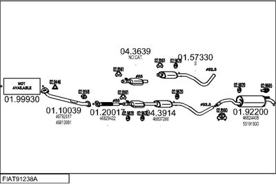 SISTEM DE ESAPAMENT MTS FIAT91238A133161