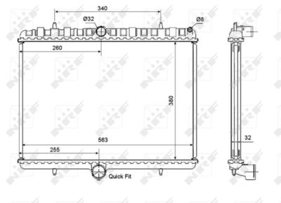 RADIATOR RACIRE MOTOR NRF 53861 3