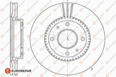 Тормозной диск EUROREPAR 1642779180 для KIA OPIRUS
