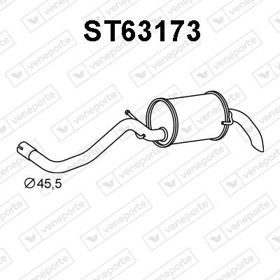 Глушитель выхлопных газов конечный VENEPORTE ST63173 для VW LUPO