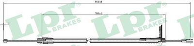 Cable Pull, parking brake C0425B