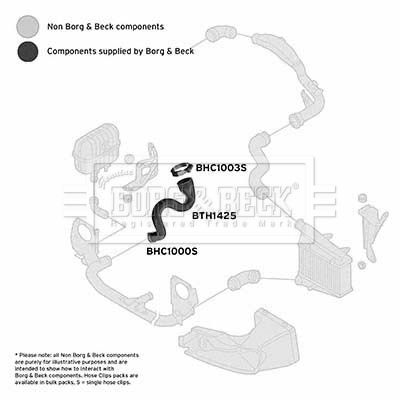Charge Air Hose Borg & Beck BTH1425