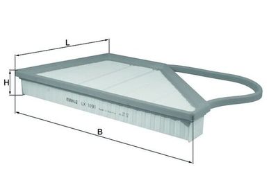 Luchtfilter - LX1091 - MAHLE
