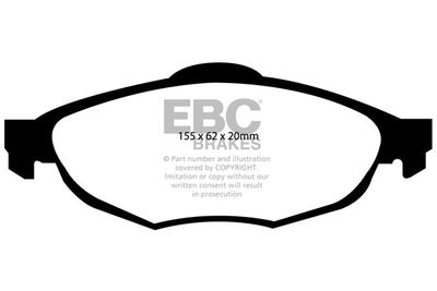 Комплект тормозных колодок, дисковый тормоз EBC Brakes DP21611 для CHRYSLER SEBRING