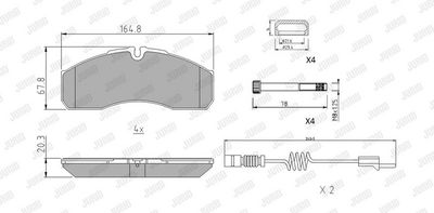 BREMSBELAGSATZ SCHEIBENBREMSE JURID 2916009561 1