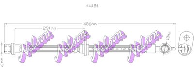 Тормозной шланг KAWE H4480 для TOYOTA RAUM