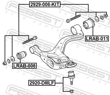 SET șURUBURI DE CORECțIE ALUNECARE FEBEST 2929006KIT 1