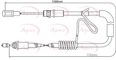 Cable Pull, parking brake APEC CAB1191