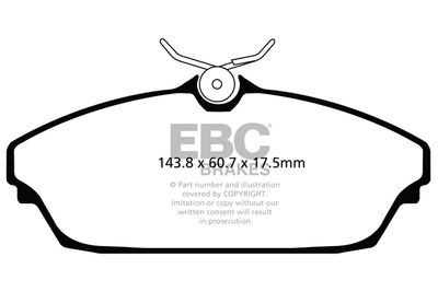 Комплект тормозных колодок, дисковый тормоз EBC Brakes DPX2072 для TATA XENON