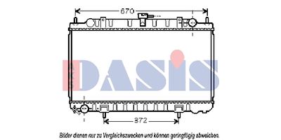 Радиатор, охлаждение двигателя AKS DASIS 070093N для NISSAN ALMERA