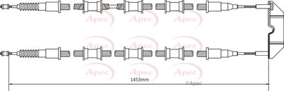 Cable Pull, parking brake APEC CAB1488