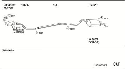Układ wydechowy WALKER REK029998