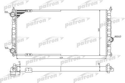 PATRON PRS3521 Радиатор охлаждения двигателя  для SEAT CORDOBA (Сеат Кордоба)
