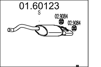 Глушитель выхлопных газов конечный MTS 01.60123 для MERCEDES-BENZ SLK