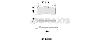 Комплект тормозных колодок, дисковый тормоз BRAXIS AB0525 для AUDI R8