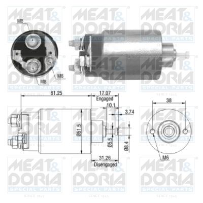 Тяговое реле, стартер MEAT & DORIA 46082