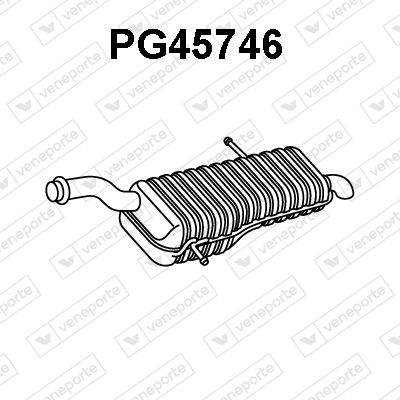 VENEPORTE PG45746 Глушитель выхлопных газов  для PEUGEOT 5008 (Пежо 5008)