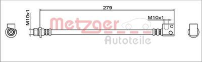 Тормозной шланг METZGER 4111943 для HONDA JAZZ