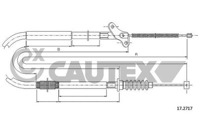 Тросик, cтояночный тормоз CAUTEX 761583 для ISUZU TROOPER