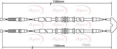 APEC Cable Pull, parking brake CAB1462