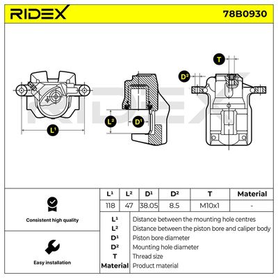 спирачен апарат RIDEX