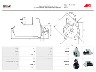 Starter AS-PL S3045