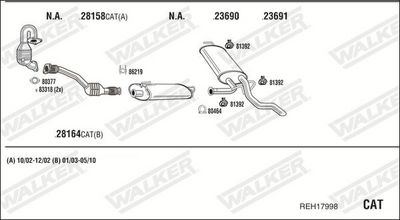 SISTEM DE ESAPAMENT WALKER REH17998