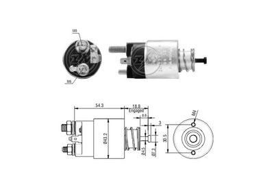 Тяговое реле, стартер ERA ZM1391