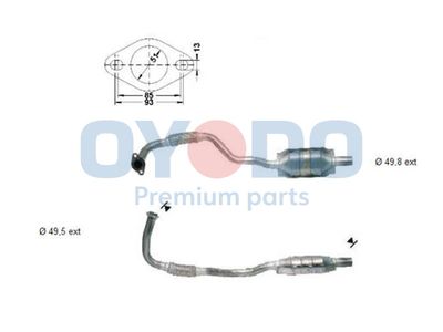 Катализатор Oyodo 10N0158-OYO для OPEL ASTRA
