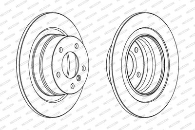 Remschijf set (2 stuks) Achter Links/Rechts