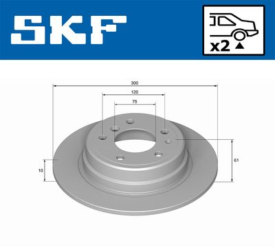 DISC FRANA SKF VKBD90573S2 1