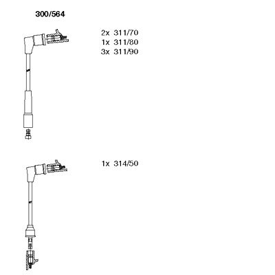 Комплект проводов зажигания BREMI 300/564 для ROVER 2000-3500