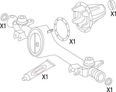 CORTECO Dichtungssatz, Differential