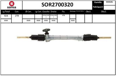 Рулевой механизм EAI SOR2700320 для RENAULT 5