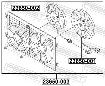 VENTILATOR RADIATOR FEBEST 23650003 1