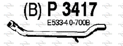 Výfuková trubka FENNO P3417