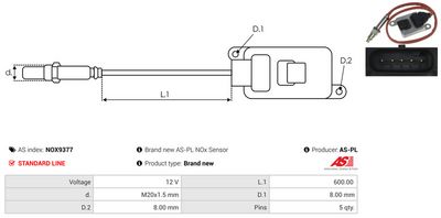SENZOR NOX INJECTIE ADITIV AS-PL NOX9377 2