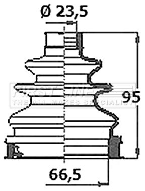 Bellow, drive shaft FIRST LINE FCB6388