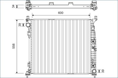 Радиатор, охлаждение двигателя VALEO 701167 для MERCEDES-BENZ GL-CLASS