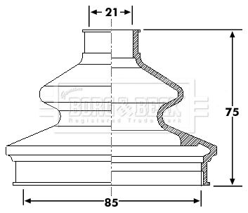BORG & BECK BCB6176 Пыльник шруса для AUDI A6 C6 Avant (4F5)